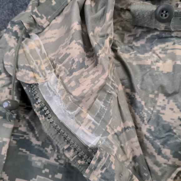 U.S. Army Improved Rainsuit Parka Jacket Mens Size M Green Digital Camo - Picture 12 of 15